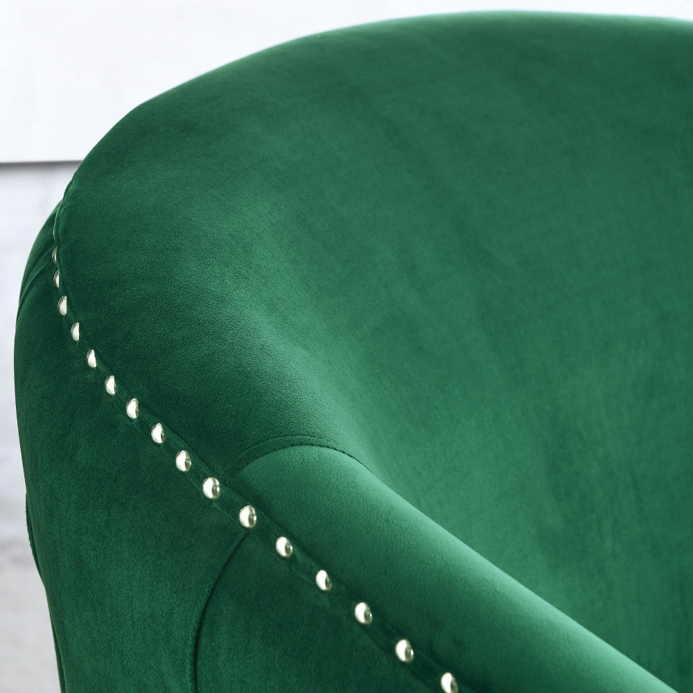 COCO 31.5"W Velvet Swivel Accent Chair-Green