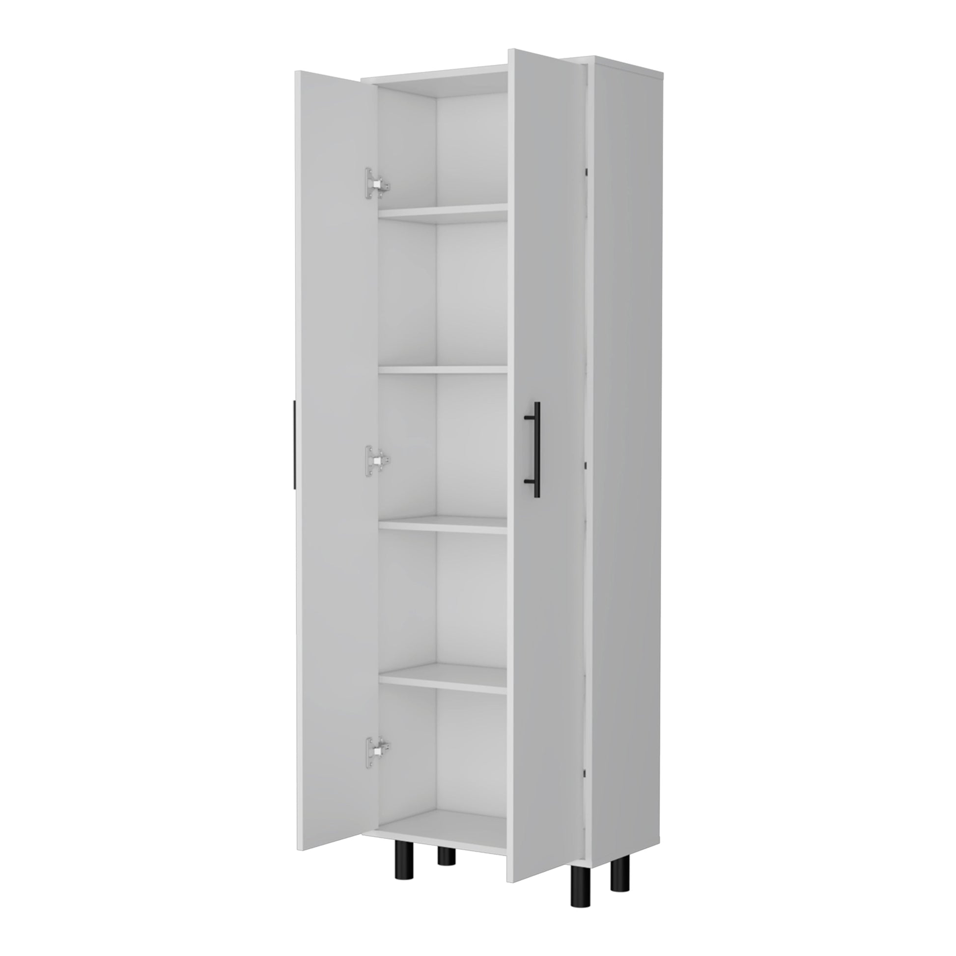 Fagan 2-Door 5-Shelf Kitchen Pantry White